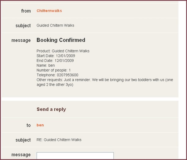 Traveller and seller get sent the confirmation details